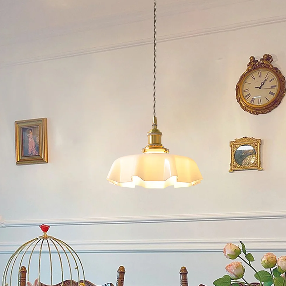 Lustre em vidro Vintage Francês