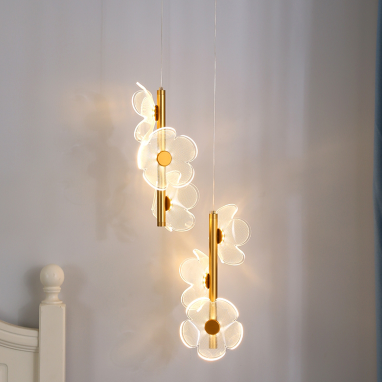 Pendente Flowers - em metal & led acrílico