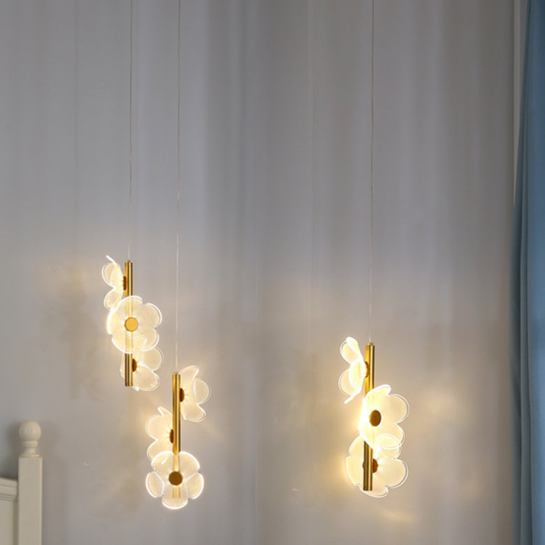 Pendente Flowers - em metal & led acrílico