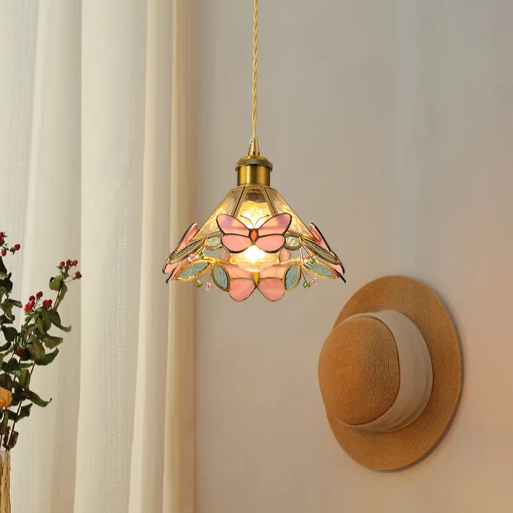 Pendente Vintage Tifany Borboletas