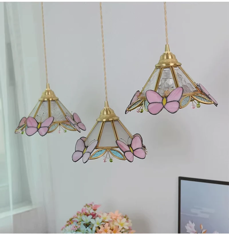 Pendente Vintage Tifany Borboletas