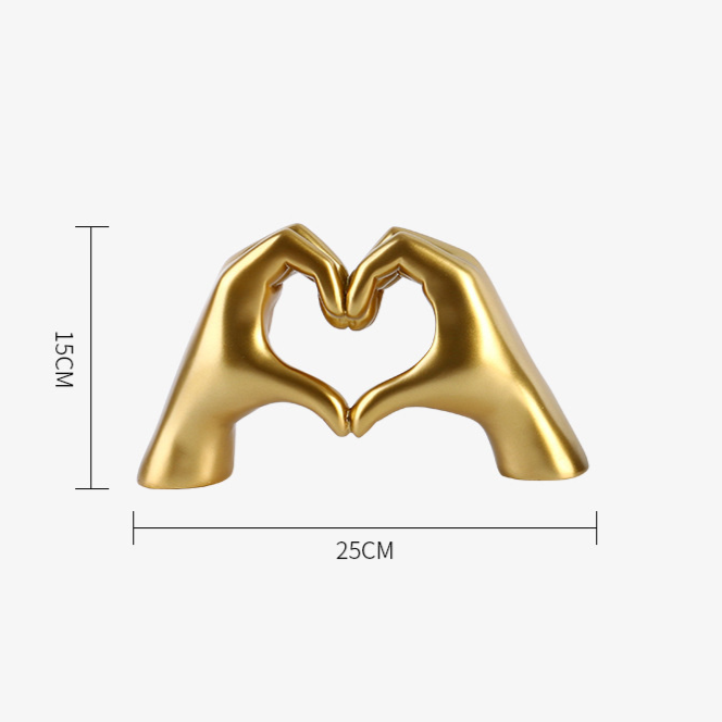 Adorno decorativo Heart - em poliresina