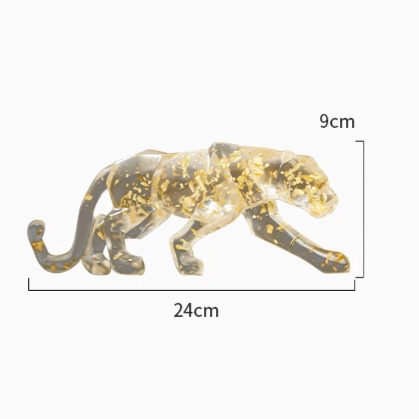 Escultura em fibra de resina Leopardo - *Versão Especial