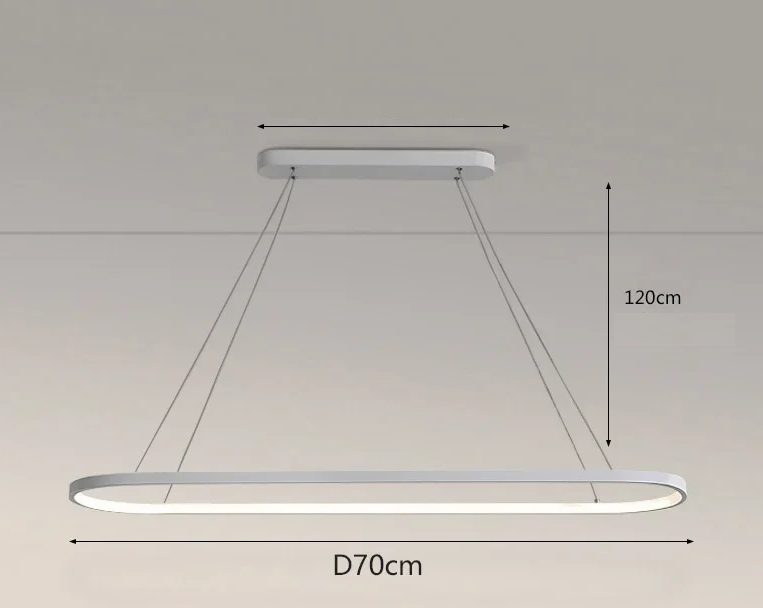 Lustre em led Oval - 02 Opções de tamanho