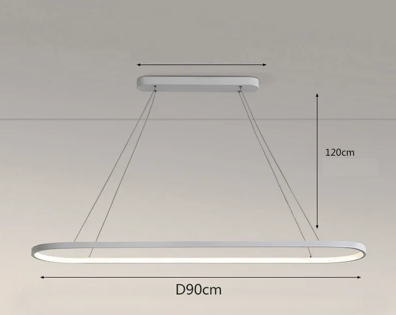 Lustre em led Oval - 02 Opções de tamanho
