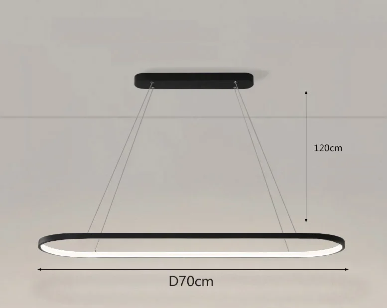 Lustre em led Oval - 02 Opções de tamanho