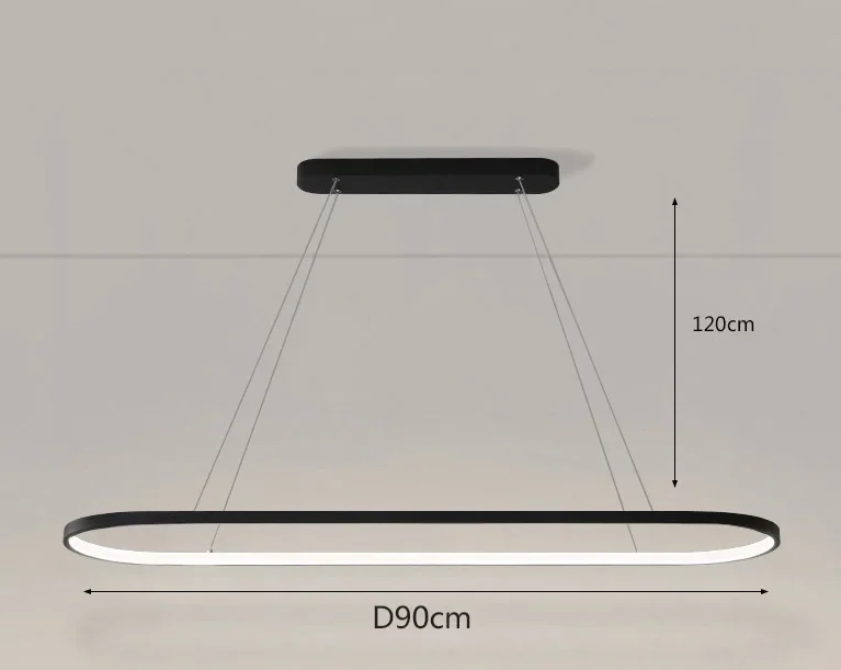 Lustre em led Oval - 02 Opções de tamanho