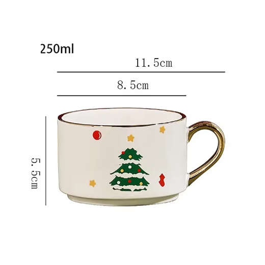 Kit 3pcs Natal - em cerâmica