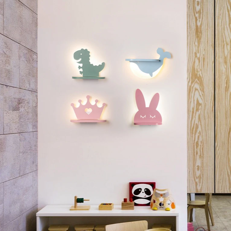 Prateleiras Cartoon com iluminação em led
