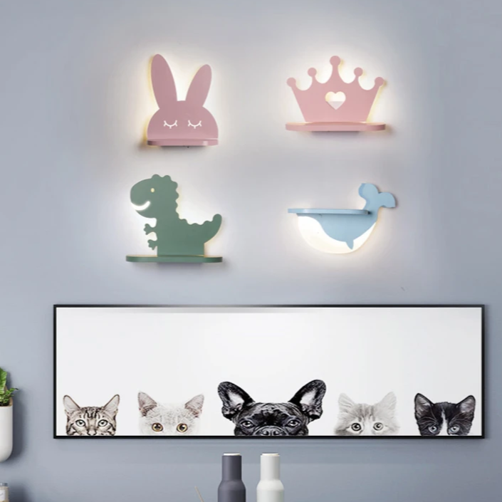 Prateleiras Cartoon com iluminação em led