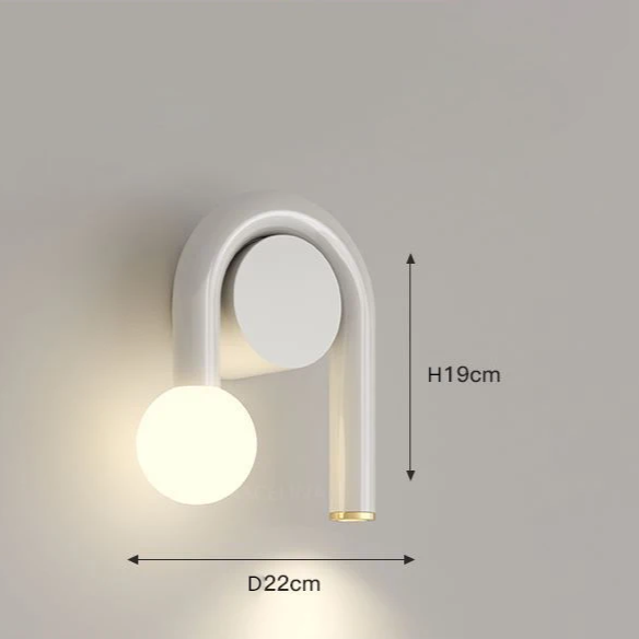Arandela em led U - design moderno