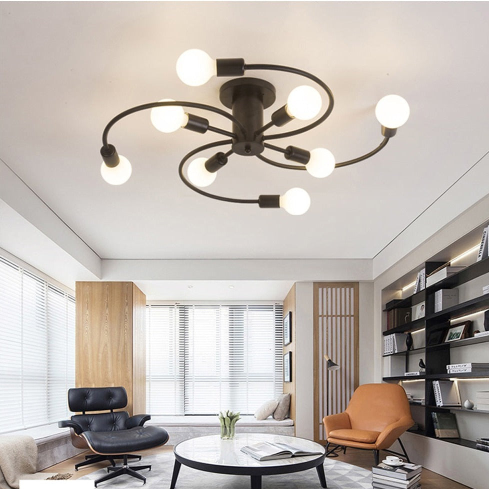 Luminária de teto Curvas - moderno e elegante