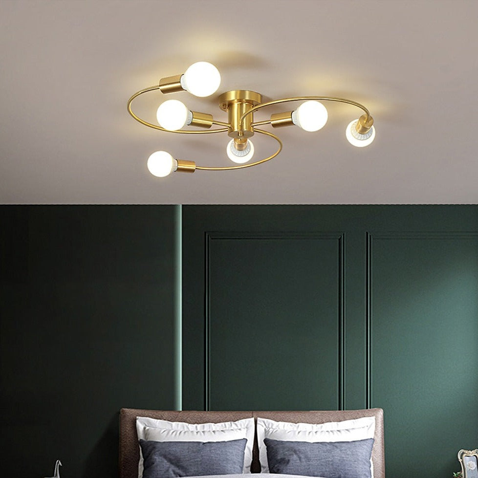 Luminária de teto Curvas - moderno e elegante