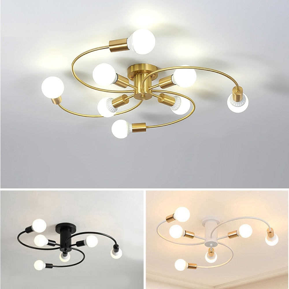 Luminária de teto Curvas - moderno e elegante