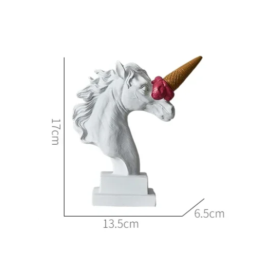 Escultura decorativa Ice cream Unicorn - pop design
