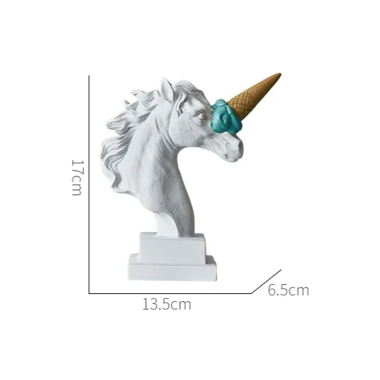 Escultura decorativa Ice cream Unicorn - pop design