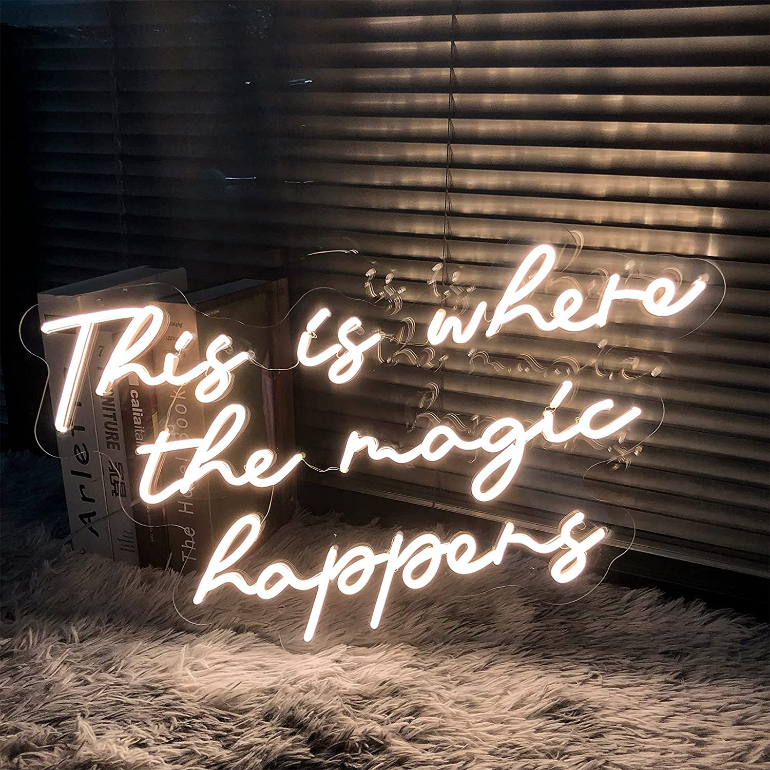 Neon This Where The Magic Happens - 45cmx30cm