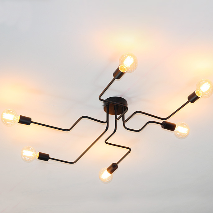 Lustre industrial moderno Arms - 03 Tamanhos