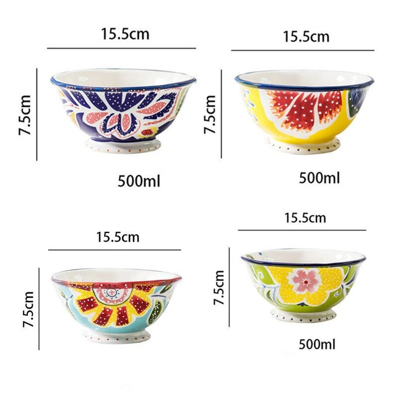 Louças em cerâmica pintada a mão Bellagio