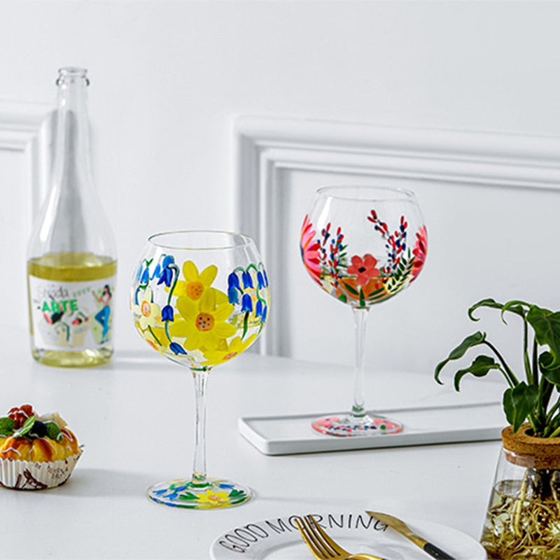 Taças pintadas a mão Tropikalia - 560ml