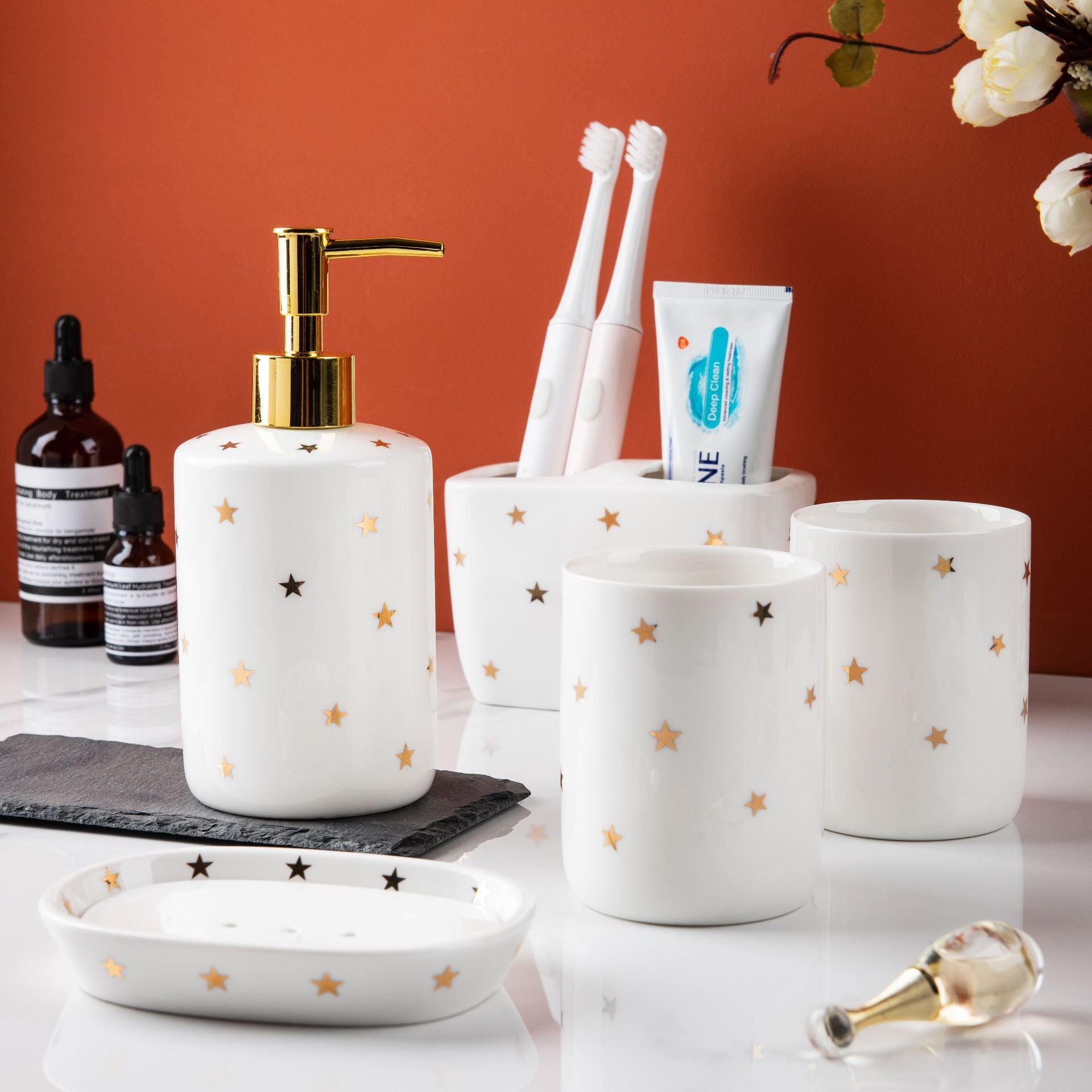 Acessórios para banheiro Stars - em cerâmica esmaltada