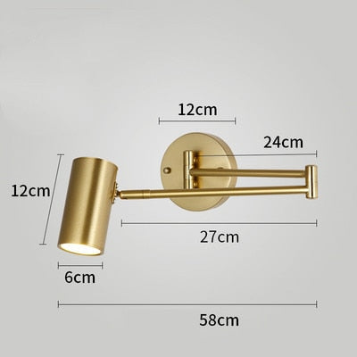 Arandelas articuladas Office - design moderno