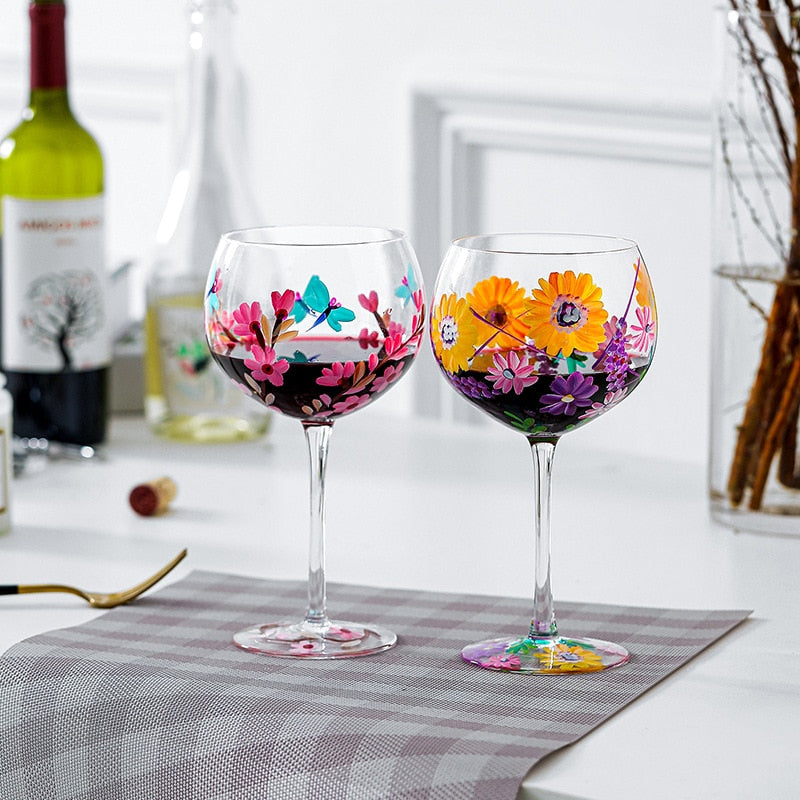 Taças pintadas a mão Tropikalia - 560ml