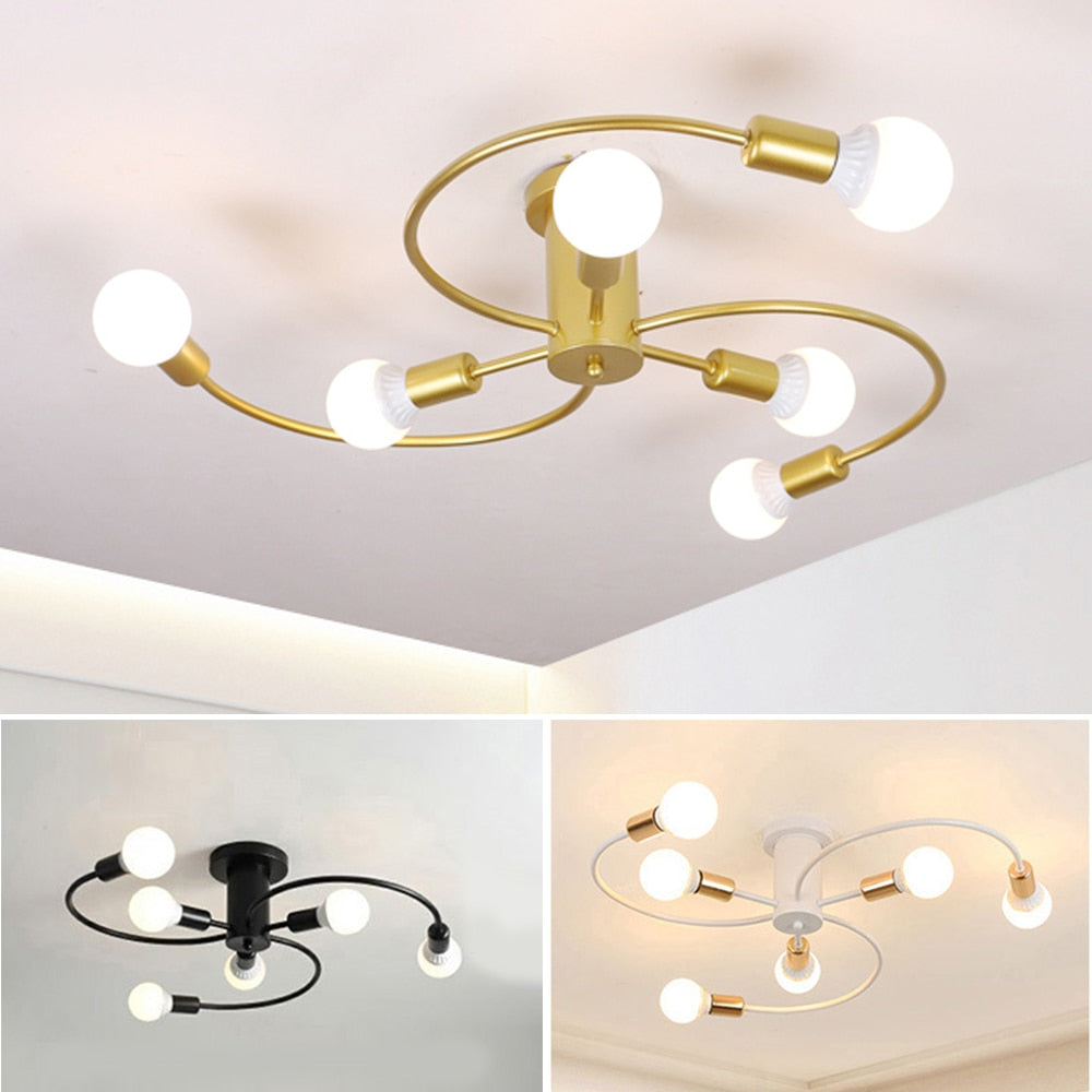 Luminária de teto Curvas - moderno e elegante