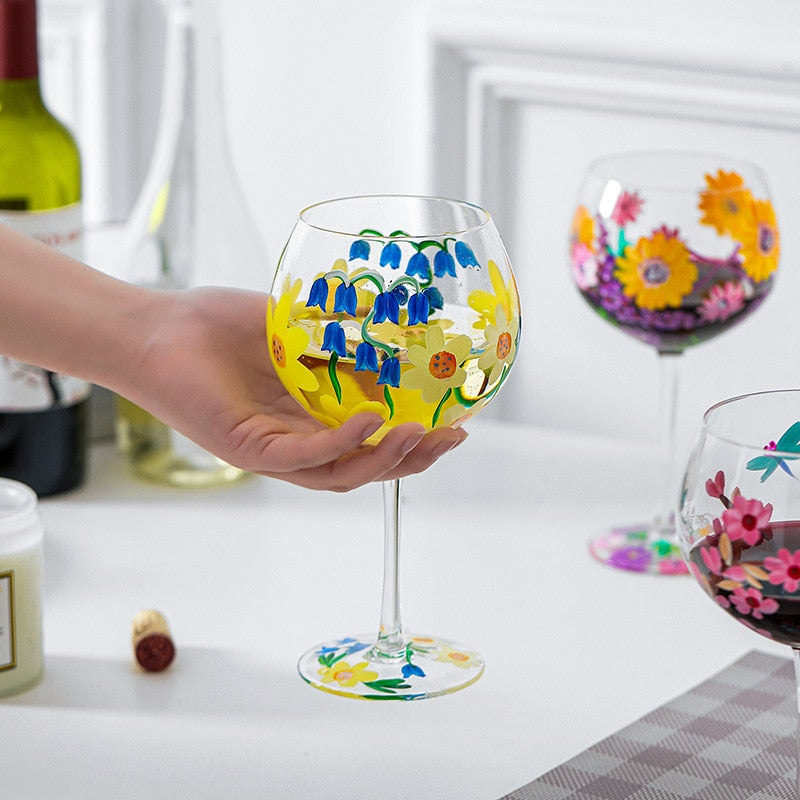 Taças pintadas a mão Tropikalia - 560ml