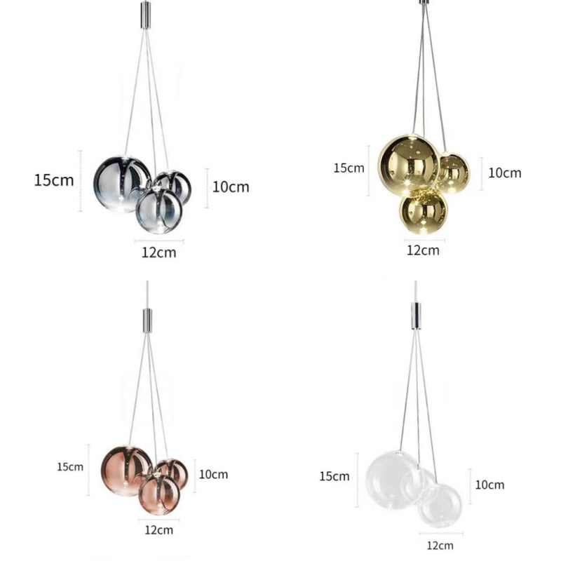 Pendente triplo Cherry - design moderno