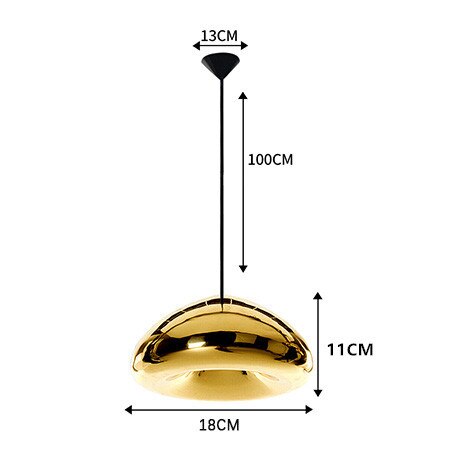 Pendentes em vidro Bean - 03 Cores