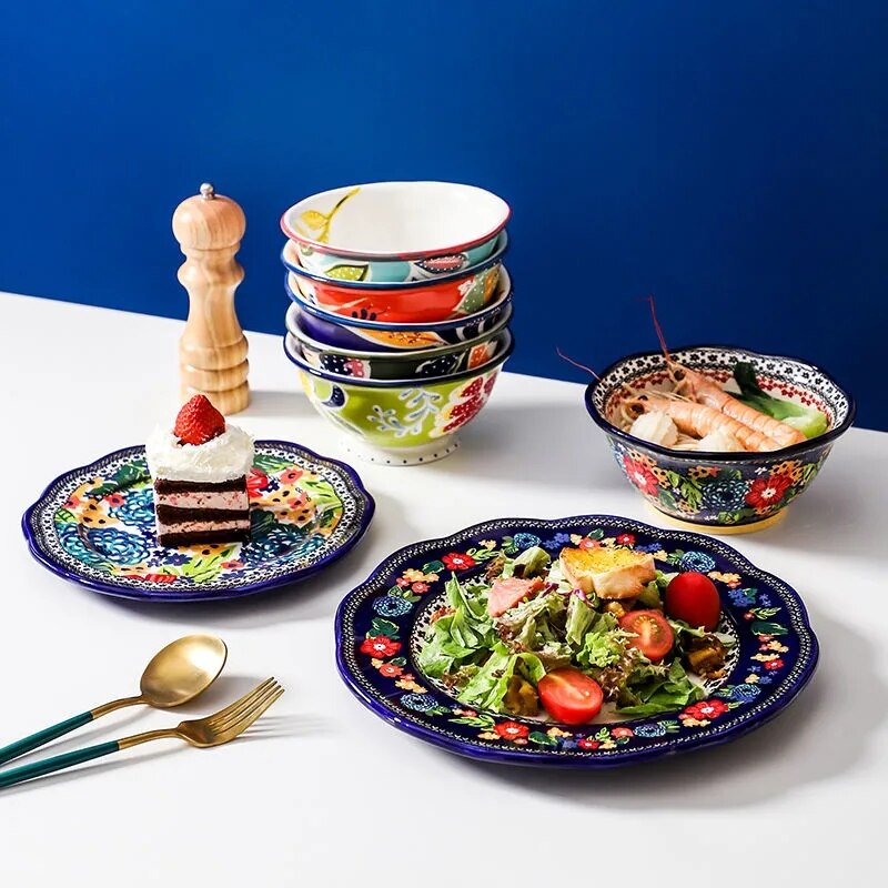 Louças em cerâmica pintada a mão Bellagio