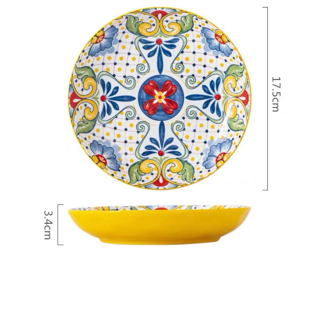 Linha italiana pintada a mão