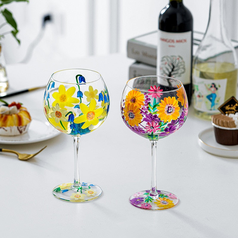 Taças pintadas a mão Tropikalia - 560ml