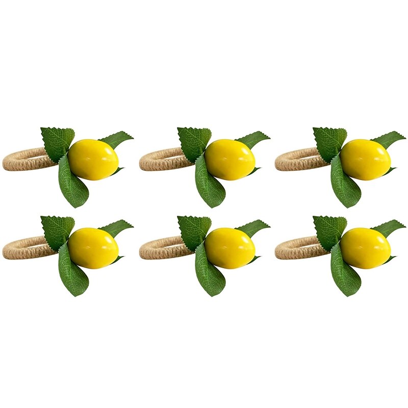 Jogo porta guardanapos Limão Siciliano - 4/6/8pcs