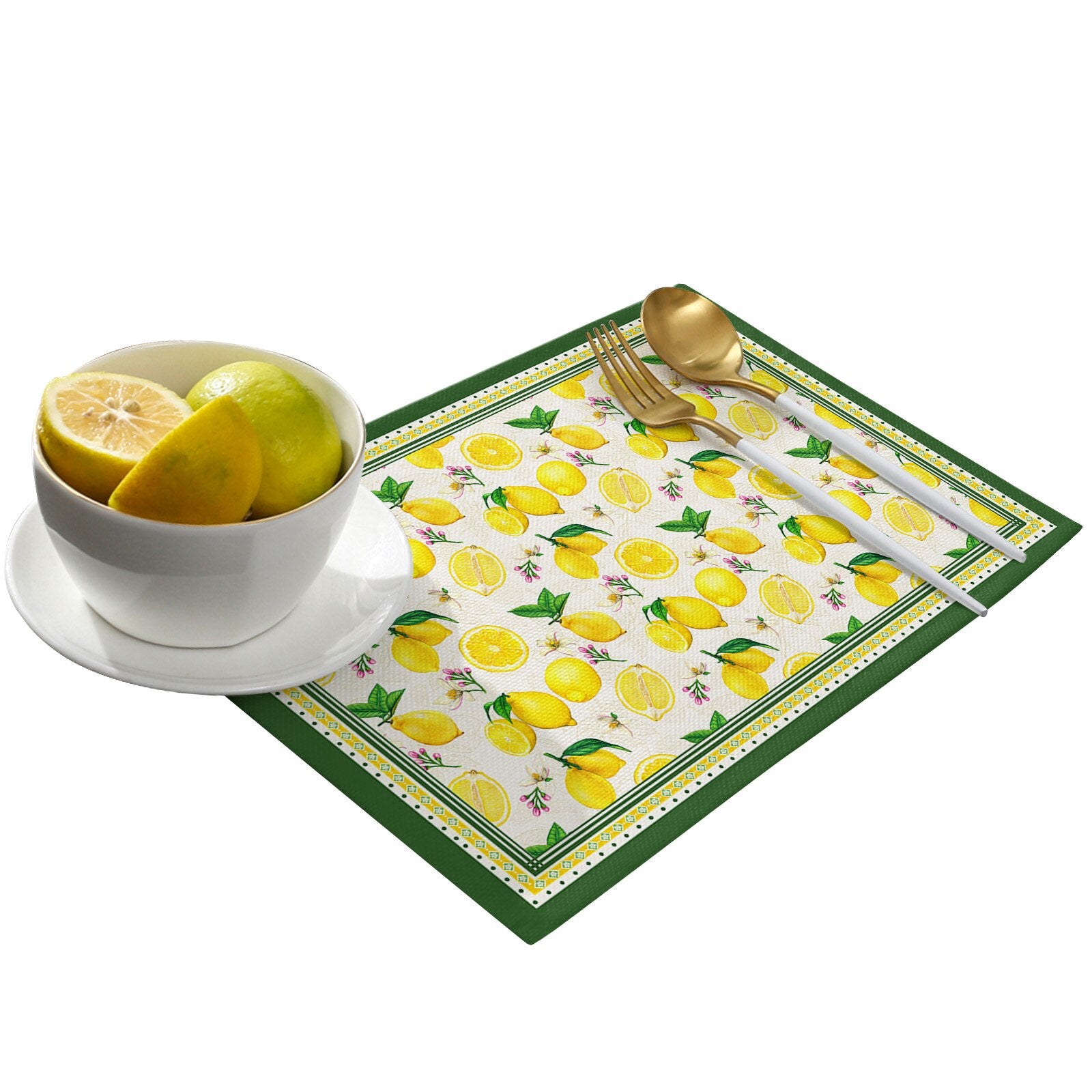 Jogo Americano limão siciliano - Jogo 4 ou 6pcs