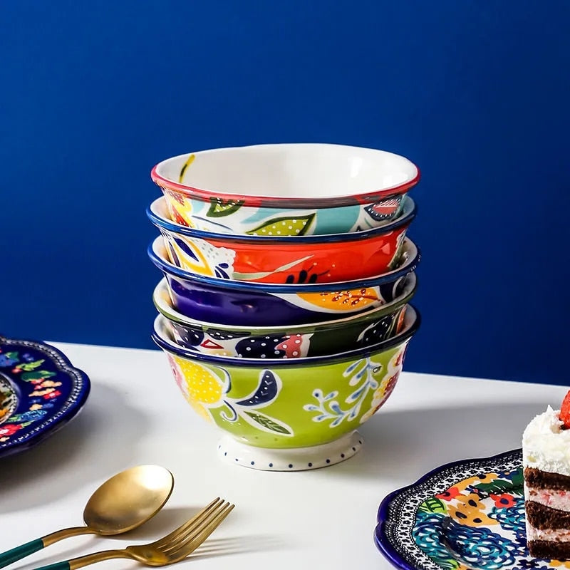 Louças em cerâmica pintada a mão Bellagio