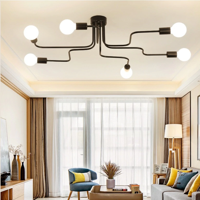 Lustre industrial moderno Arms - 03 Tamanhos