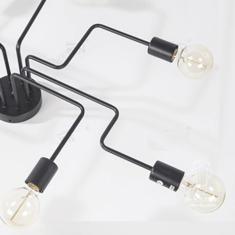 Lustre industrial moderno Arms - 03 Tamanhos