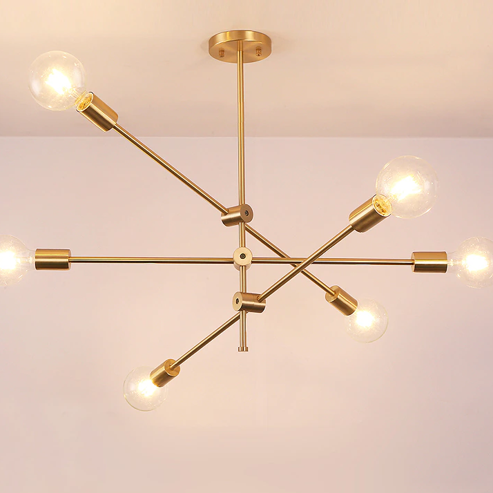 Lustre Pendente BALANCE - Dourado ou Preto em Aço