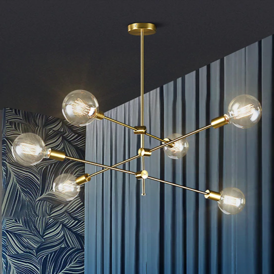 Lustre Pendente BALANCE - Dourado ou Preto em Aço