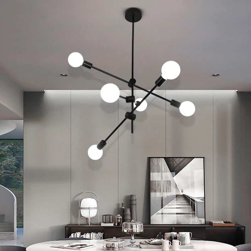 Lustre Pendente BALANCE - Dourado ou Preto em Aço
