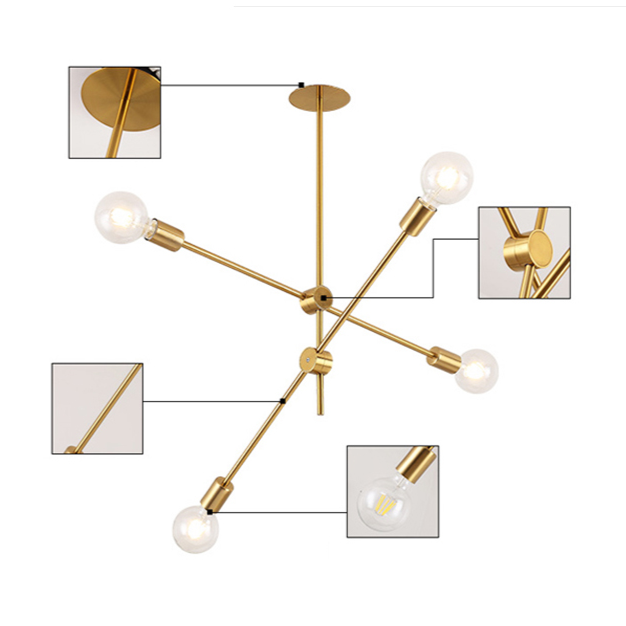 Lustre Pendente BALANCE - Dourado ou Preto em Aço