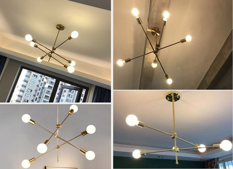 Lustre Pendente BALANCE - Dourado ou Preto em Aço