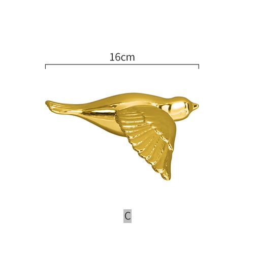 Esculturas de parede Bird Cromados