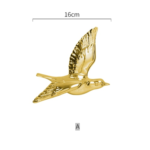 Esculturas de parede Bird Cromados