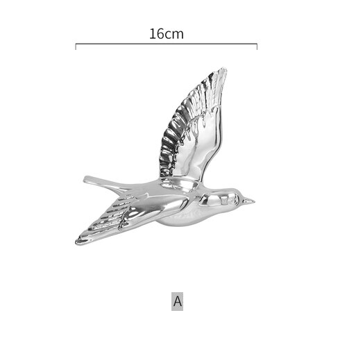 Esculturas de parede Bird Cromados