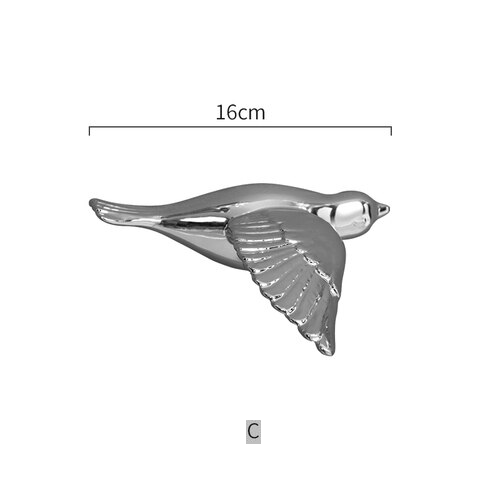 Esculturas de parede Bird Cromados