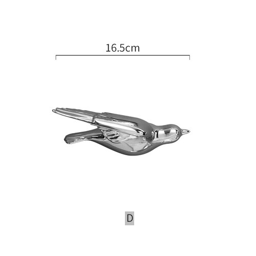 Esculturas de parede Bird Cromados