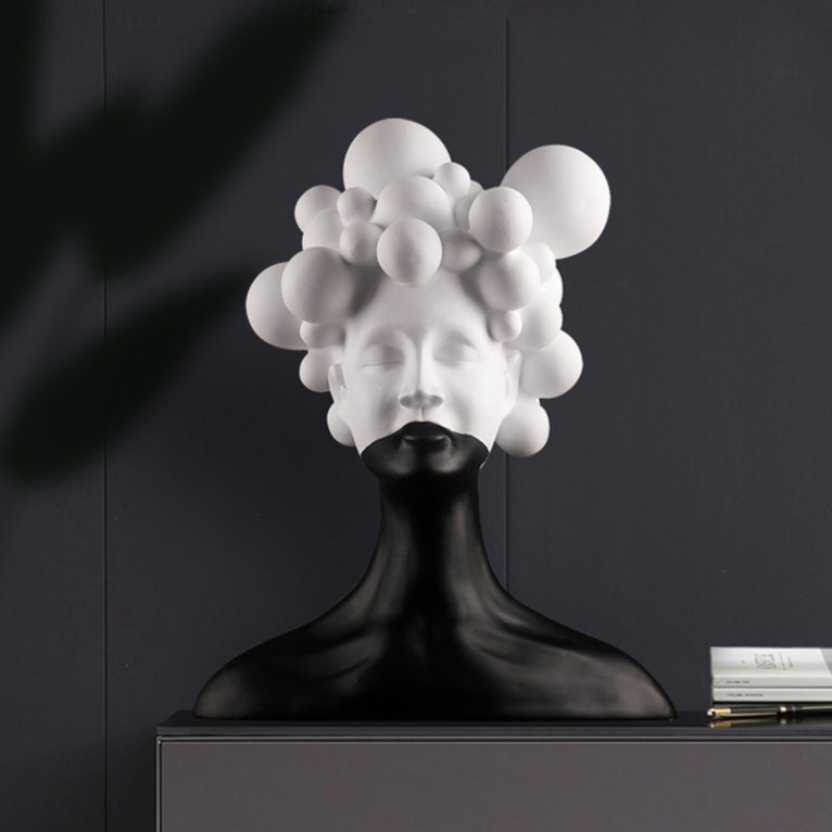 Escultura Contemporânea Bubble Hair Girl